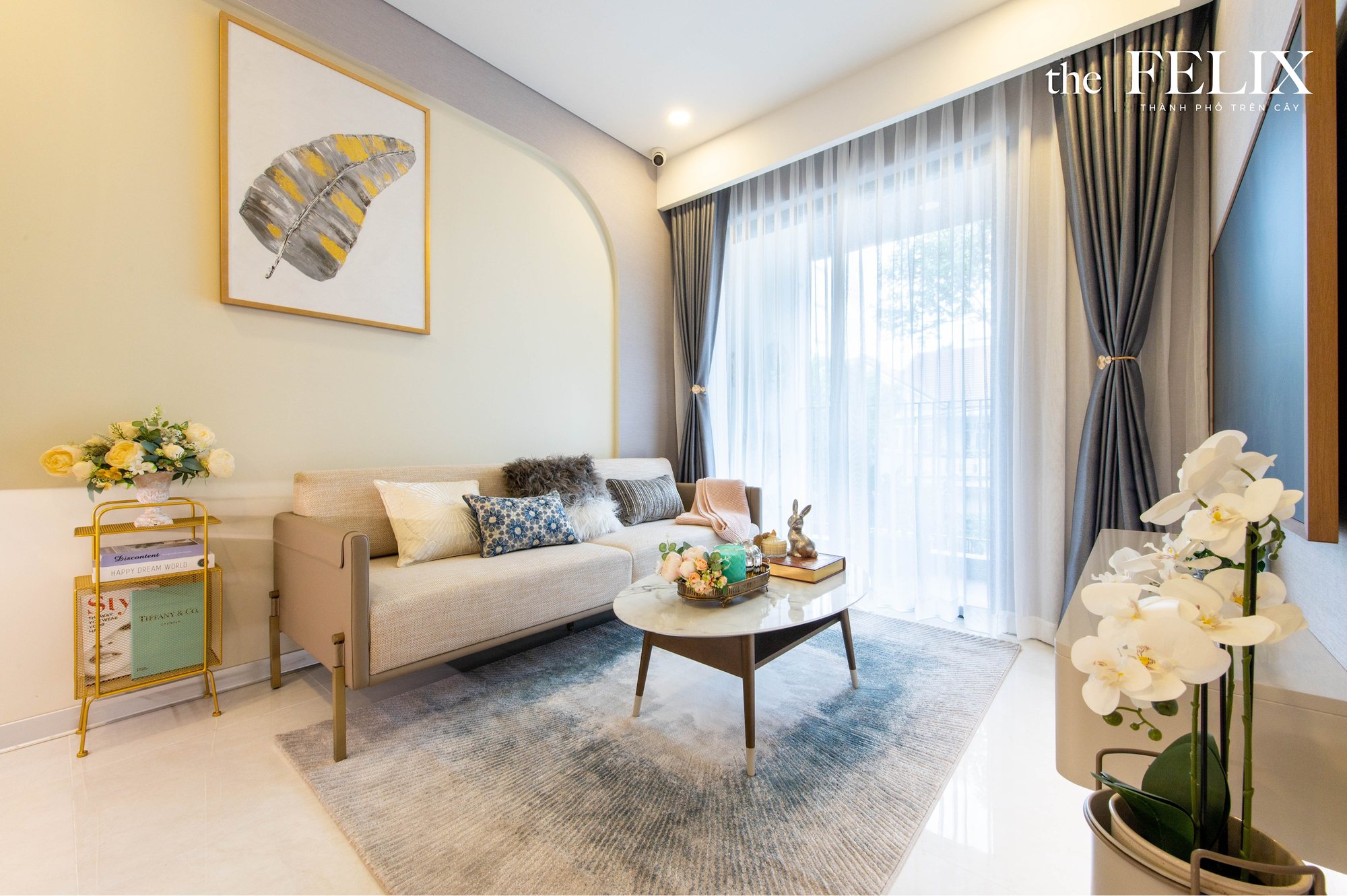 Căn hộ mẫu 1PN+ – không gian sinh hoạt