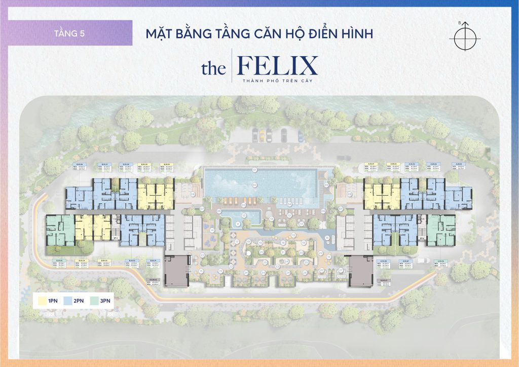 Tầng 5 – tiện ích và căn hộ