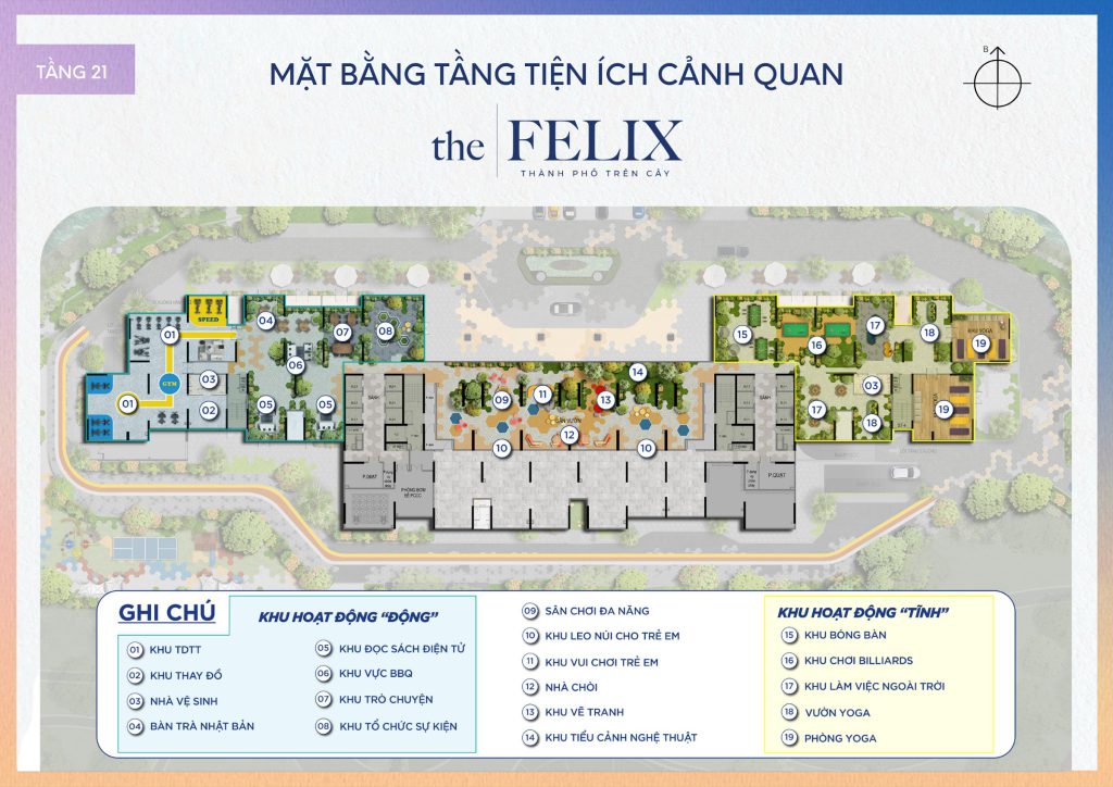 Tầng 21 – tiện ích trên cao
