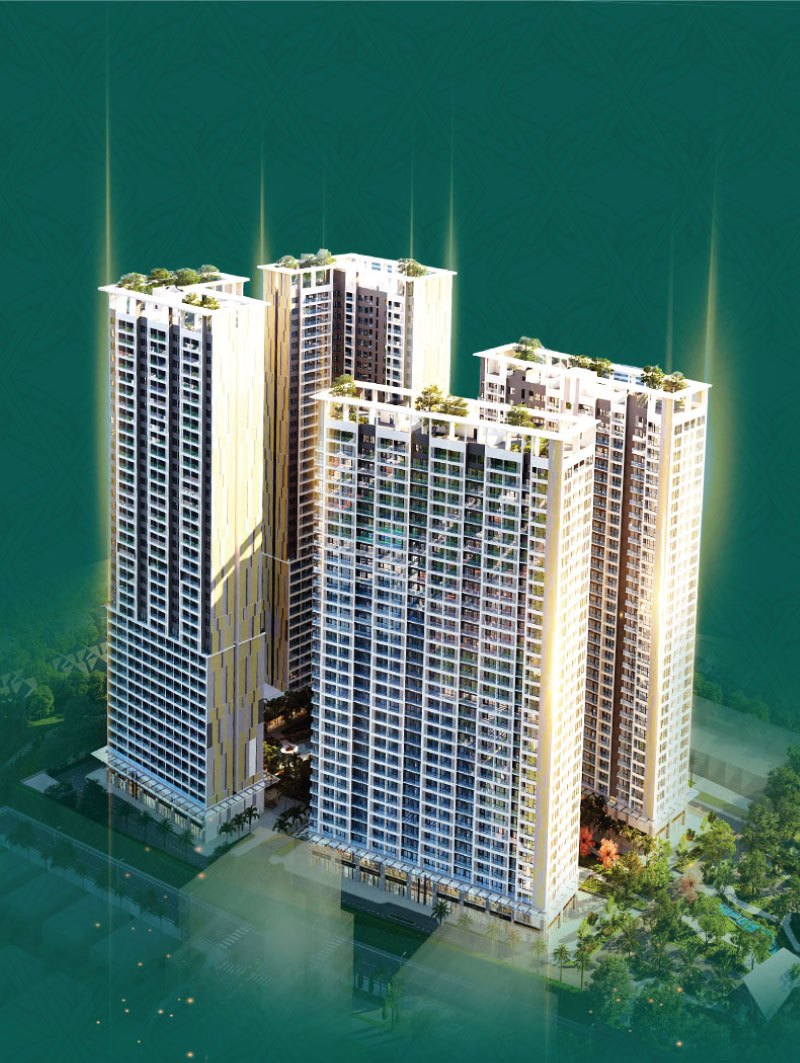 Cụm 4 block căn hộ The Icon – phối cảnh minh họa