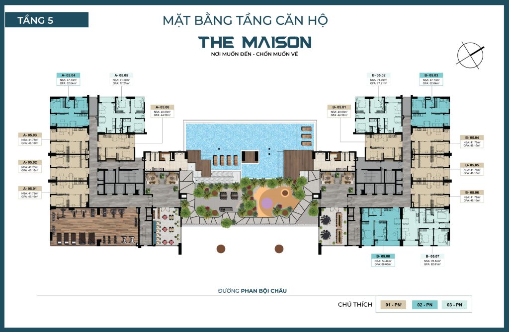 Tầng 5 – tầng tiện ích