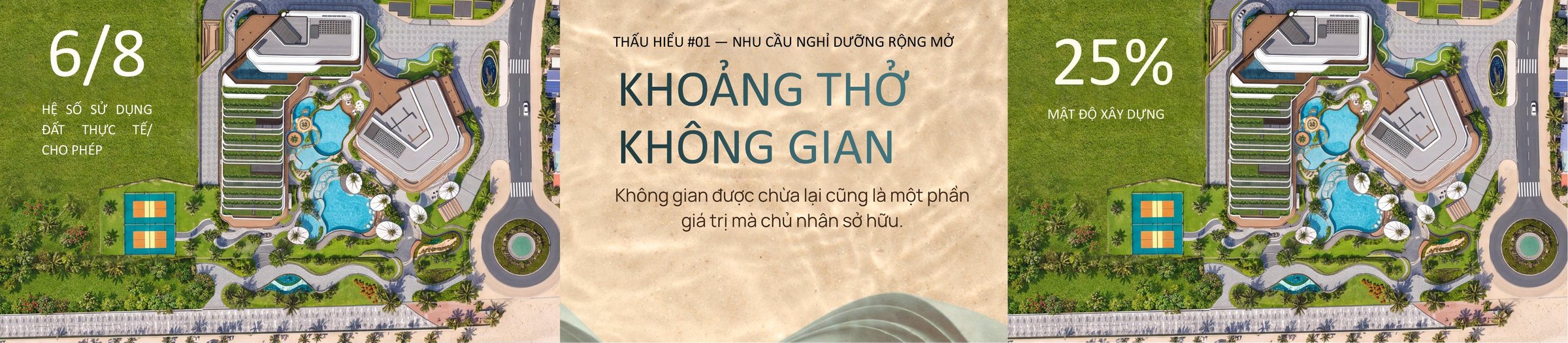 Khoảng thở không gian – mật độ xây dựng 25%