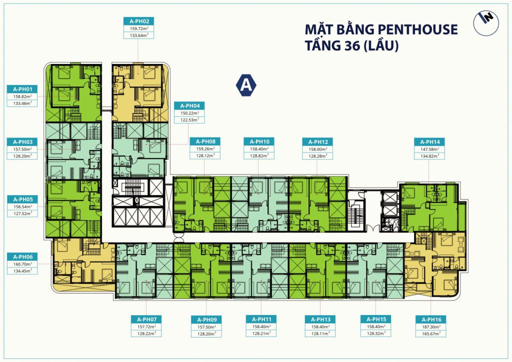 Penthouse Block A – tầng 36