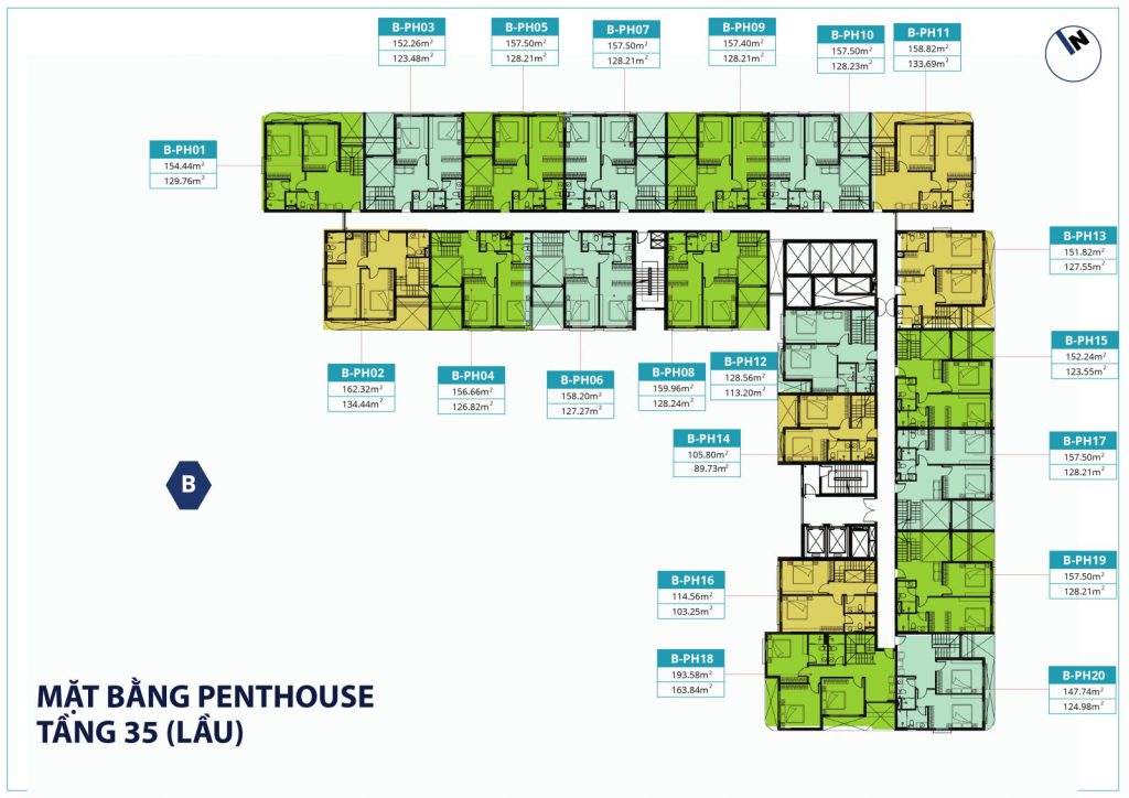 Penthouse Block B – tầng 35